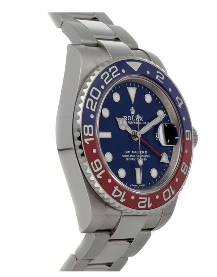 Replica  Rolex GMT Master II 126719BLRO Oyster Bracelet 40mm Blue Dial Men's Watch 