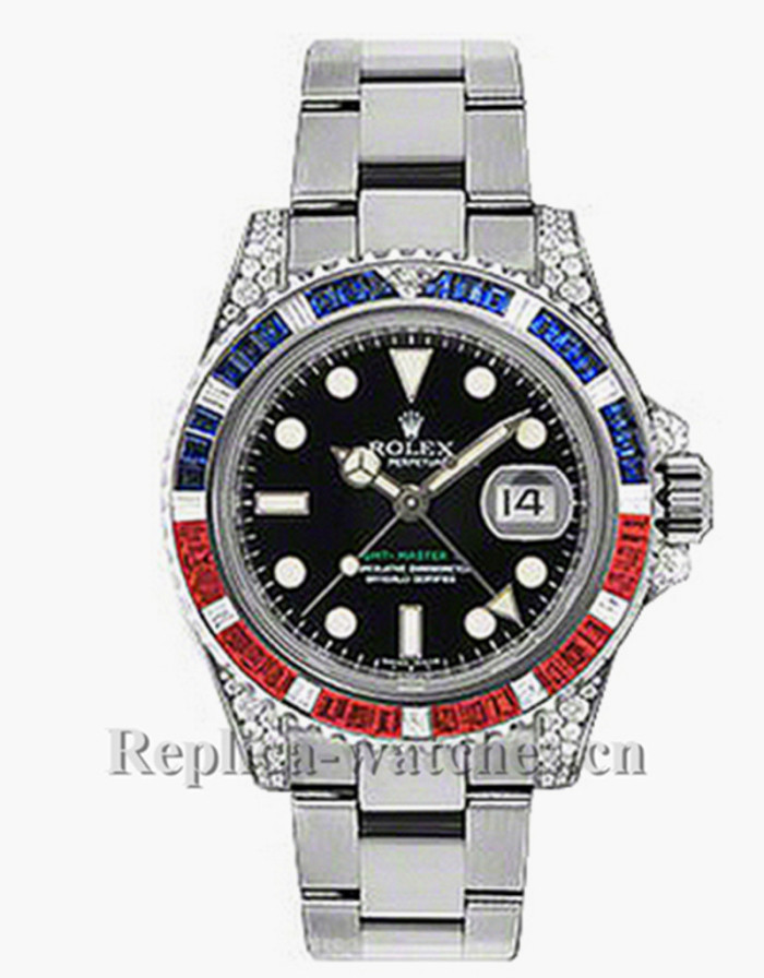 Replica  Rolex GMT Master II 116759 Oyster Bracelet Black Dial 40mm Men's Watch