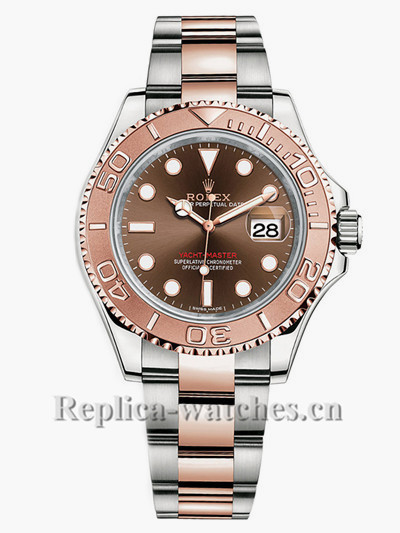 Replica Rolex Yacht Master 116621 Stainless Steel Case Brown Dial 40mm Men's Watch