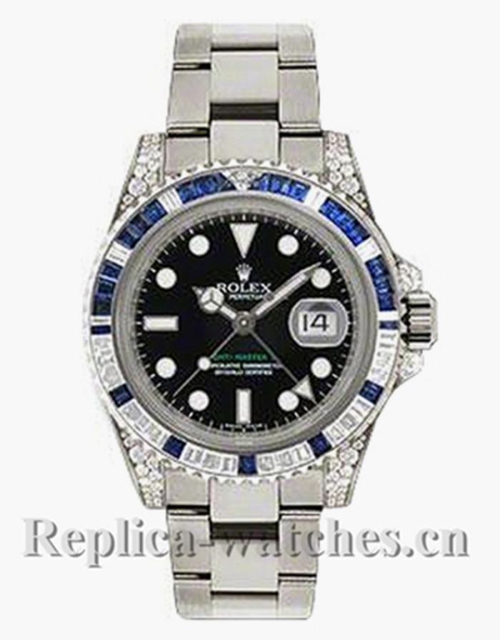 Replica  Rolex GMT-Master II 116759  Oyster Bracelet Black Dial 40mm Men's Watch