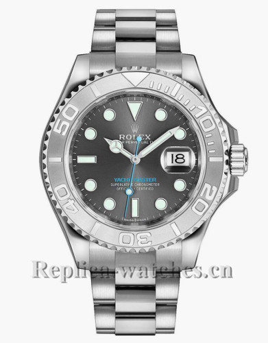 Replica  Rolex Yacht Master 116622 Steel Oyster Bracelet 40mm Dark Rhodium Grey Dial Men's Watch 