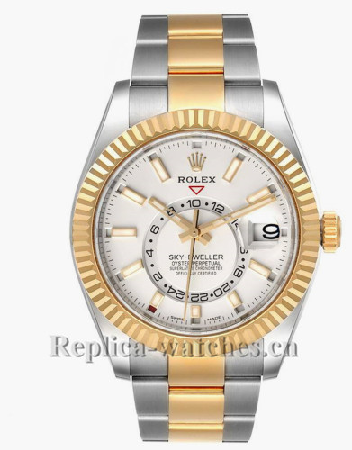 Replica Rolex Sky Dweller 326933 Stainless steel 42mm White Dial Mens Watch