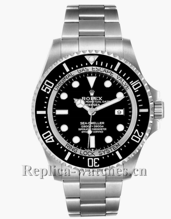 Replica  Rolex Seadweller 126660 Deepsea 44mm Ceramic Bezel Black dial Mens Watch