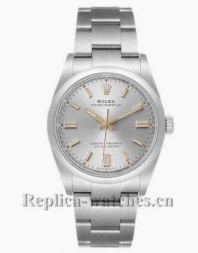 Replica Rolex Oyster Perpetual 126000 Stainless steel case 36mm Silver Dial Mens Watch  Unworn