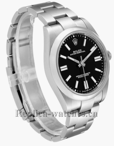 Replica Rolex Oyster Perpetual 124300 Smooth domed bezel 41mm Automatic Black dial Mens Watch  