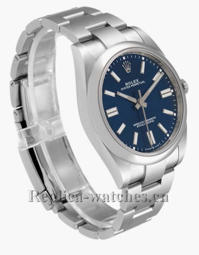 Replica Rolex Oyster Perpetual 124300 Stainless steel case 41mm Blue Dial Mens Watch Unworn