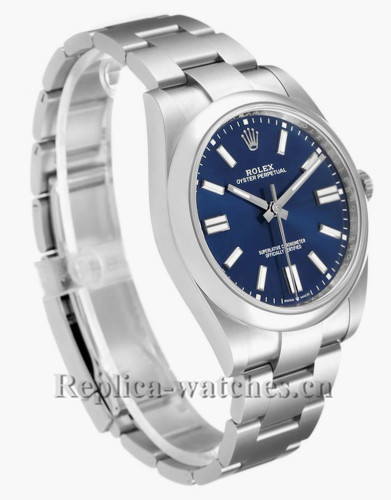 Replica Rolex Oyster Perpetual 124300 Stainless steel case 41mm Blue dial Automatic Mens Watch