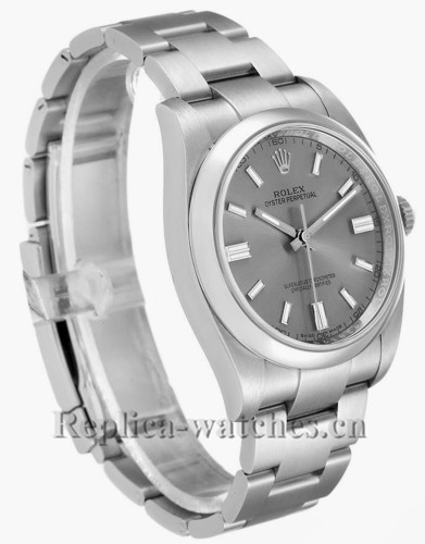 Replica Rolex Oyster Perpetual 116000 Stainless steel case 36mm Rhodium Dial Mens Watch  
