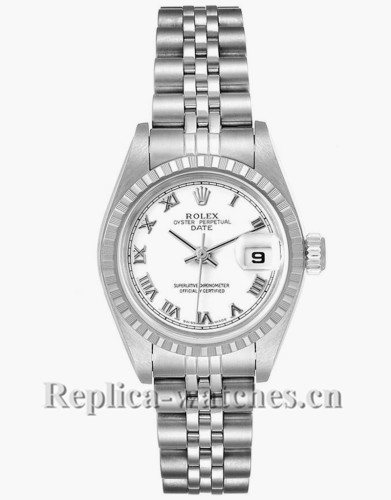Replica Rolex Date  79240  White Dial Stainless steel oyster case 26mm Ladies Watch