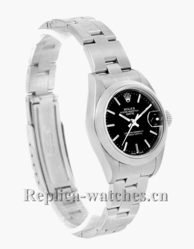 Replica Rolex Date 79160  Black Index Dial Automatic Steel 25mm Ladies Watch