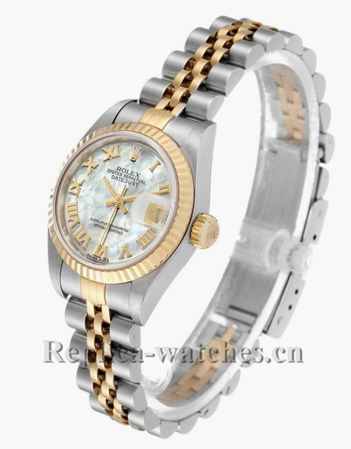 Replica Rolex Datejust 79173 Stainless steel oyster case 26mm Mother of pearl Dial Ladies Watch