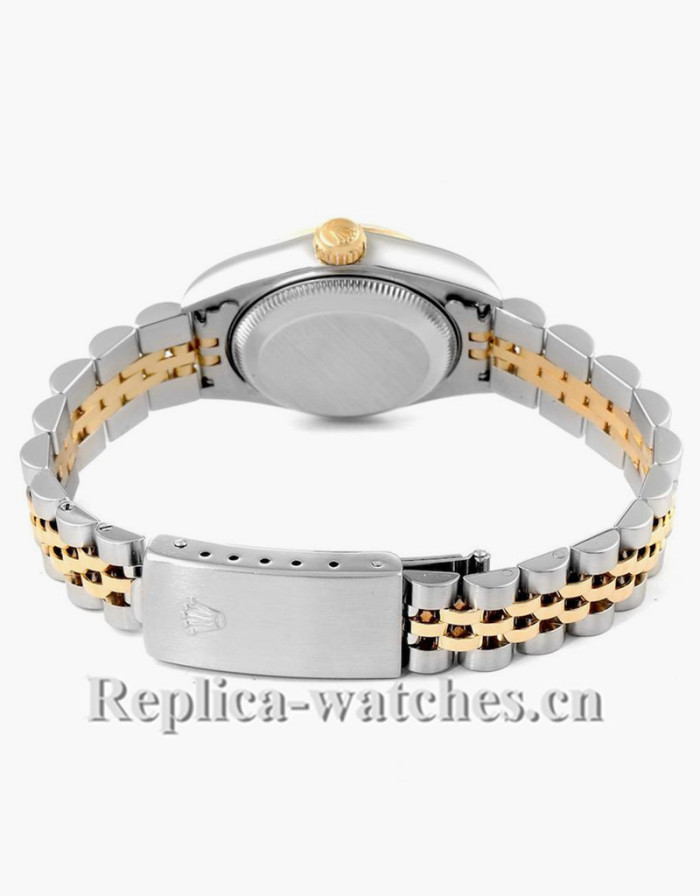 Replica Rolex Datejust 79173 Stainless steel oyster case 26mm Black dial Diamond Ladies Watch
