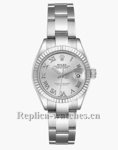 Replica Rolex Datejust 279174 Stainless steel oyster case 26mm Rhodium dial Ladies Watch