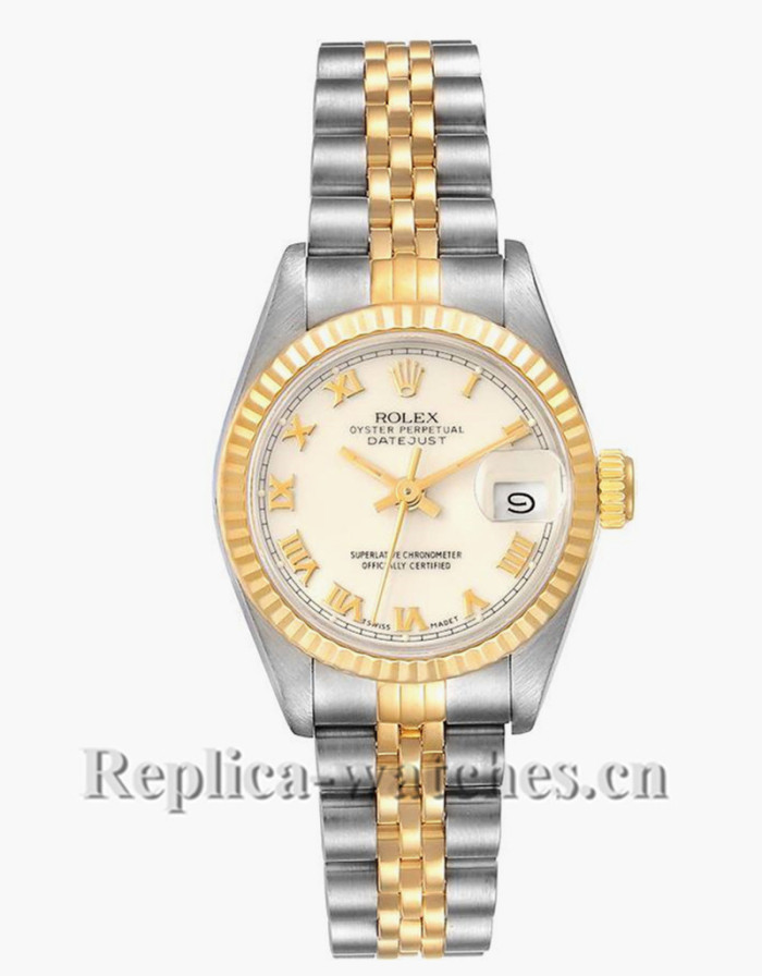 Replica Rolex Datejust 69173  Stainless steel 26mm White dial Ladies Movement Watch
