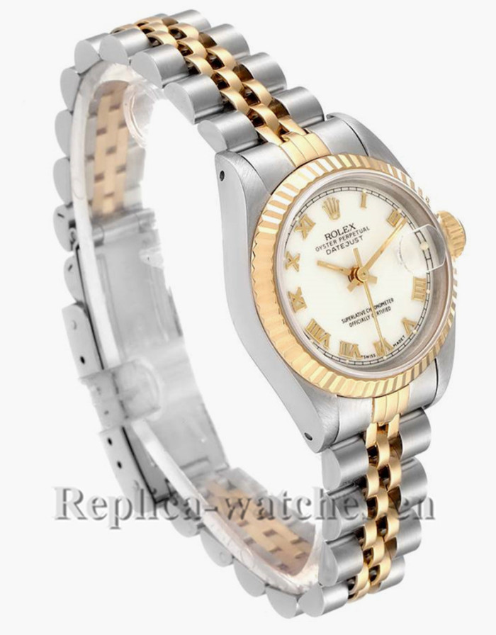Replica Rolex Datejust 69173  Stainless steel 26mm White dial Ladies Movement Watch