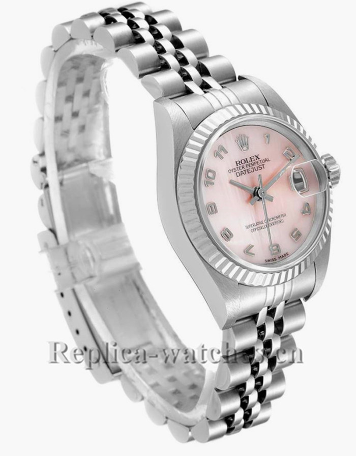 Replica Rolex Datejust 79174 Stainless steel oyster case 26mm Mother of pearl dial Ladies Watch