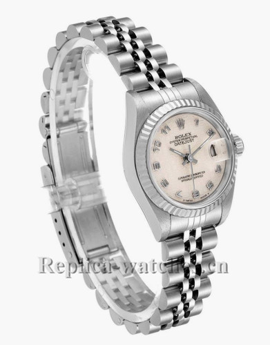 Replica Rolex Datejust 69174 Stainless steel oyster case 26mm Silver Dial Ladies Watch