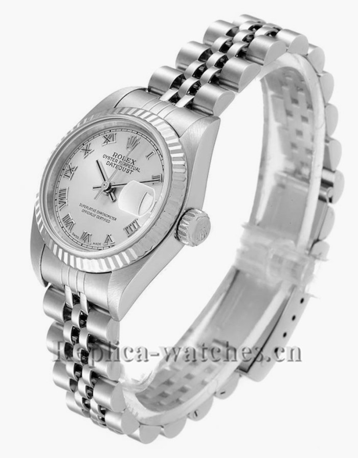 Replica Rolex Datejust 79174 Stainless steel oyster case 26mm Silver Dial Ladies Watch