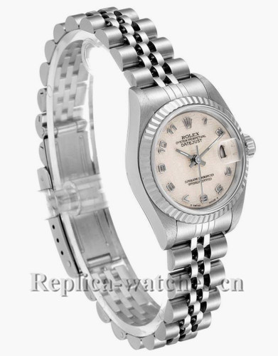 Replica Rolex Datejust 69174 Stainless steel oyster case 26mm Silver Anniversary Dial Ladies Watch