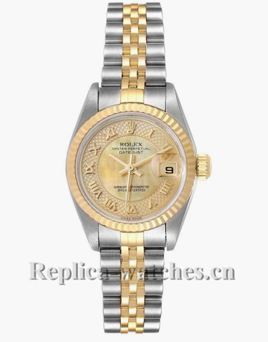 Replica Rolex Datejust 79173 Stainless steel oyster case 26mm MOP dial Ladies Watch