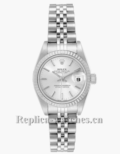Replica Rolex Datejust 79174 Stainless steel oyster case 26mm Silver dial Ladies Watch
