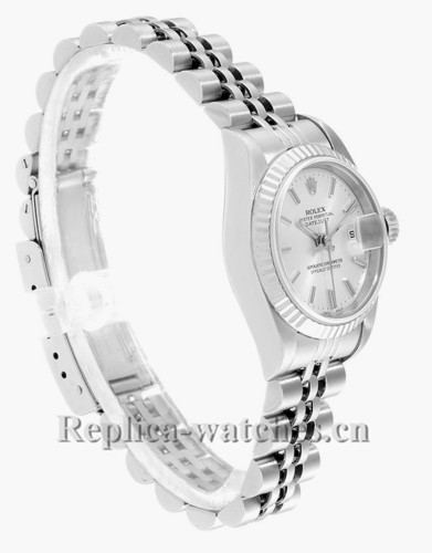 Replica Rolex Datejust 79174 Stainless steel oyster case 26mm Silver dial Ladies Watch