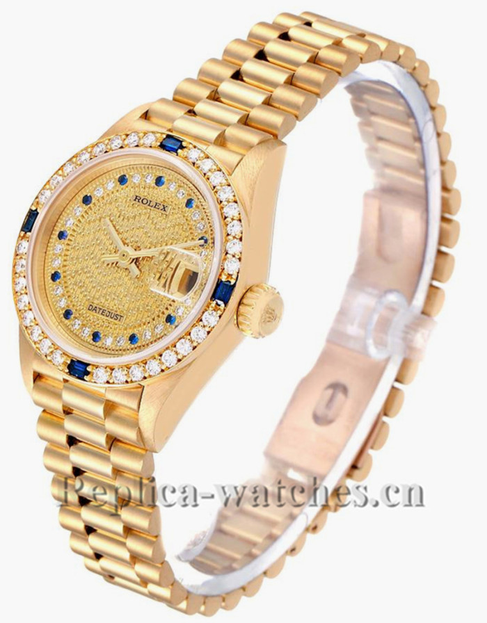 Replica Rolex President Datejust 69088 oyster case 26mm champagne dial Ladies Watch