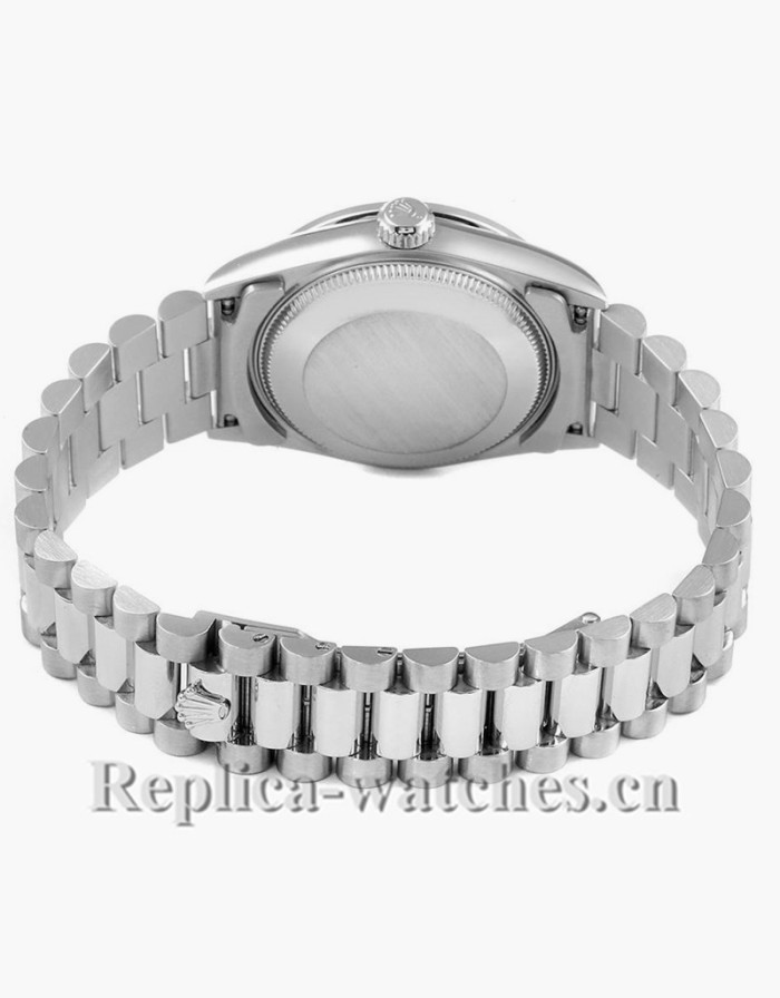 Replica Rolex President Datejust 78286 Platinum oyster case 31mm Silver dial Diamond Ladies Watch