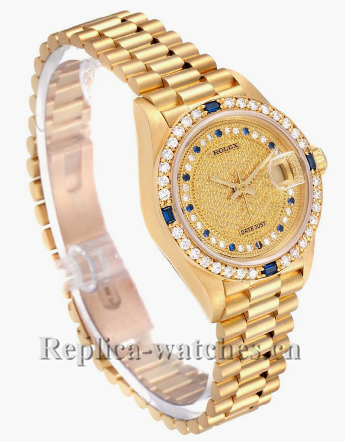 Replica Rolex President Datejust 69088 oyster case 26mm champagne dial Ladies Watch