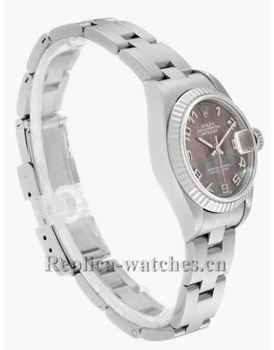 Replica Rolex Datejust 79174 Stainless steel oyster case 26mm Mother of Pearl dial Ladies Watch