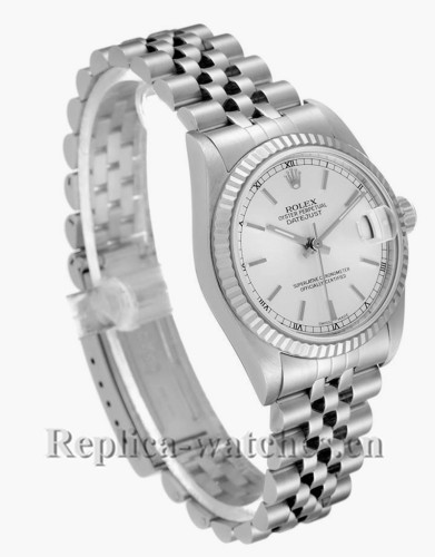Replica Rolex Datejust Midsize 78274 Stainless steel oyster case 31mm Silver Dial Ladies Watch