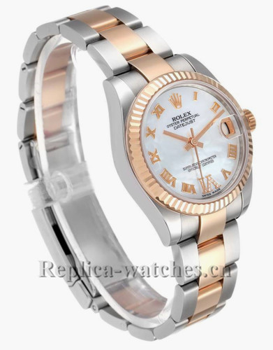 Replica Rolex Datejust Midsize 178271 Stainless steel oyster case 31mm MOP dial Ladies Watch