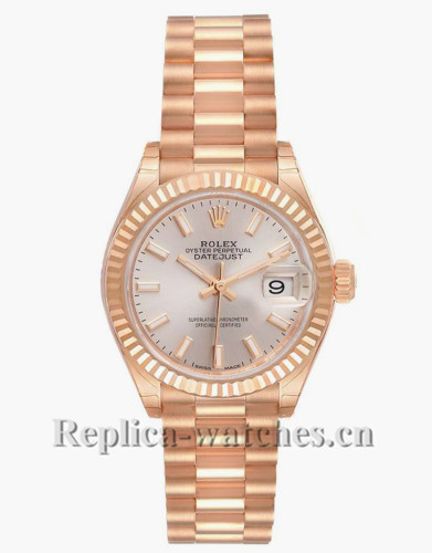 Replica Rolex President 279175 oyster case 28mm Rose Dial Ladies Watch