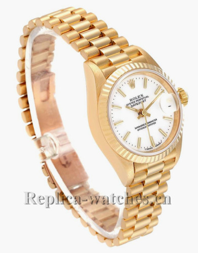 Replica Rolex President Datejust  69178 oyster case 26mm White Dial Ladies Watch