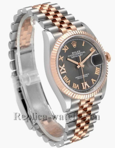 Replica Rolex Datejust 126231 Stainless steel case 36mm Grey dial Diamond Unisex Watch