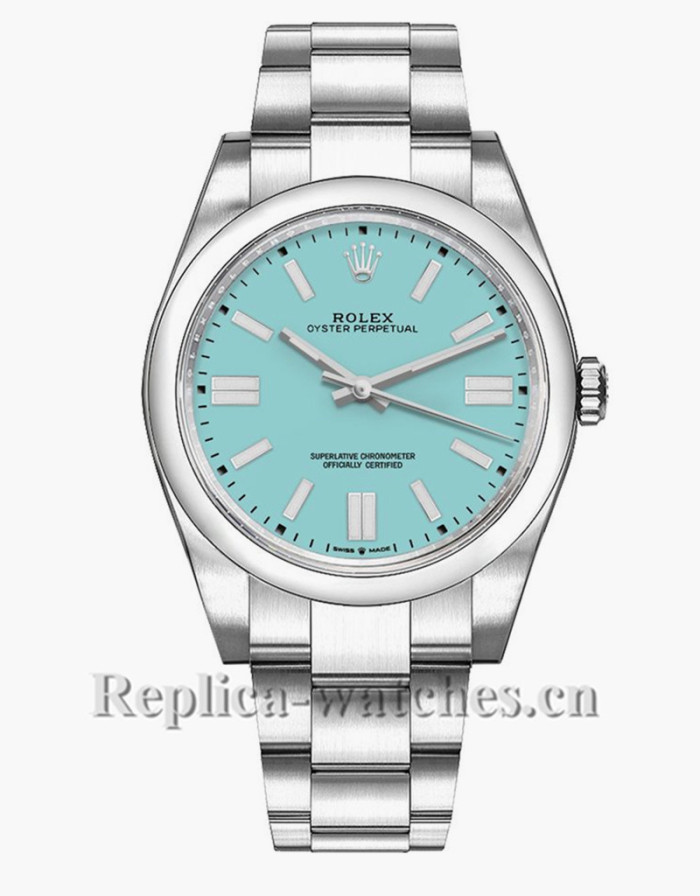 Replica Rolex Oyster Perpetual 124300 stainless steel case 41mm blue dial Men's Watch