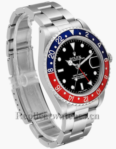 Replica Rolex GMT Master 16700 Stainless steel case 40mm Blue Red Pepsi Bezel Mens Watch