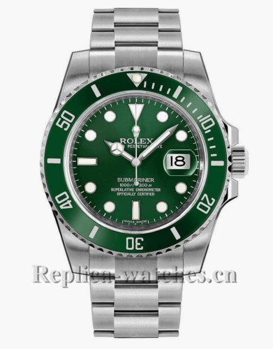 Replica Rolex Submariner Date 116610LV stainless steel case 40mm Green dial men's watch