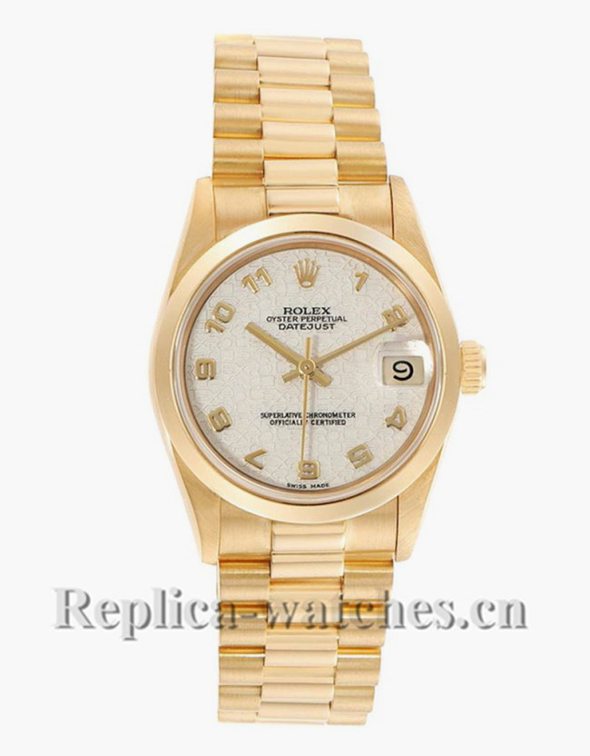 Replica Rolex President Datejust Midsize 68278 oyster case 31mm Jubilee Dial Ladies Watch 