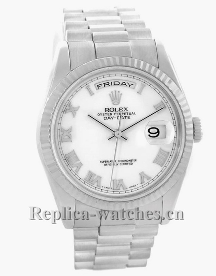 Replica Rolex  President Day-Date 118239 Oyster case 36mm White dial Mens Watch 