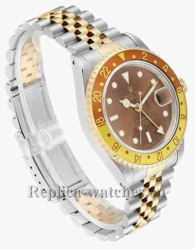 Replica Rolex GMT Master II 16713 Stainless steel case 40mm  Bronze Rootbeer Dial Mens Watch
