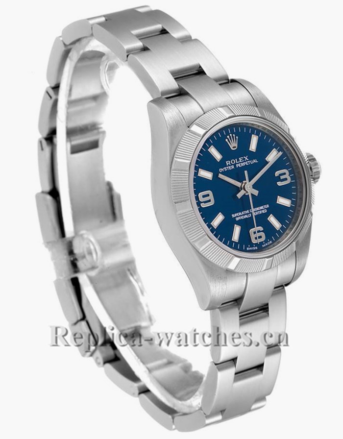 Replica Rolex Nondate 176210 Blue Dial Stainless steel oyster case 26mm Ladies Watch 