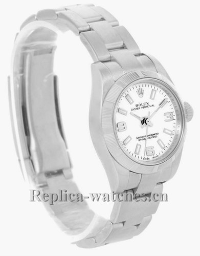 Replica Rolex Nondate 176210  White Dial Stainless steel oyster case 24mm Ladies Watch 