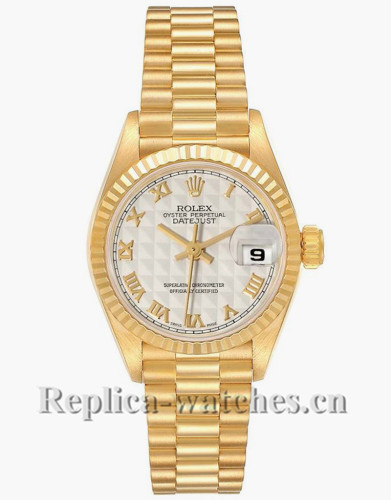 Replica Rolex President Datejust 69178 Oyster case 26mm Ivory dial Ladies Watch