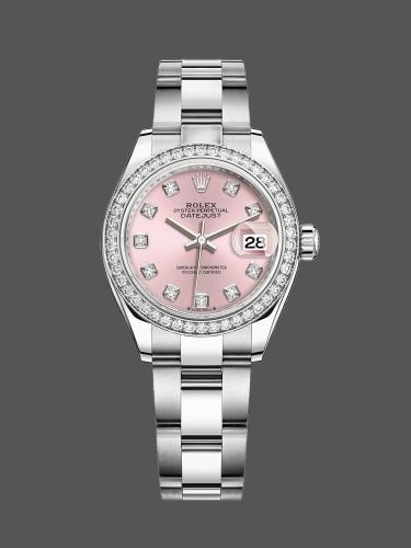Rolex Datejust Pink Diamond Dial Oyster Bracelet 279384RBR PDO 28mm Lady Replica Watch