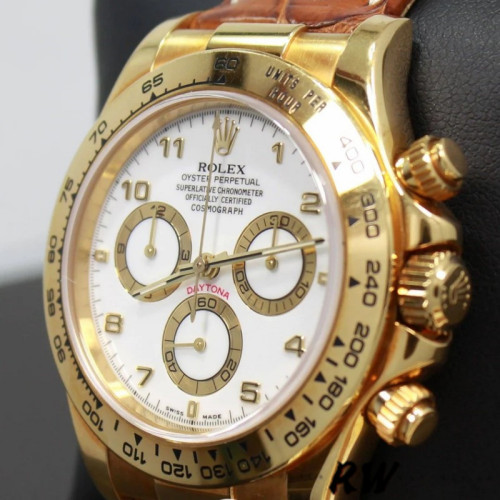 Rolex Cosmograph Daytona 116518 White Dial 40mm Mens replica Watch