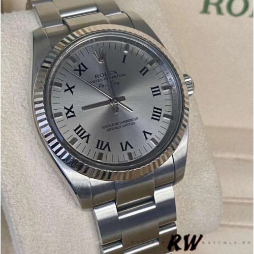 Rolex Oyster Perpetual Air-King 114234 Silver Dial 34mm Unisex replica watch