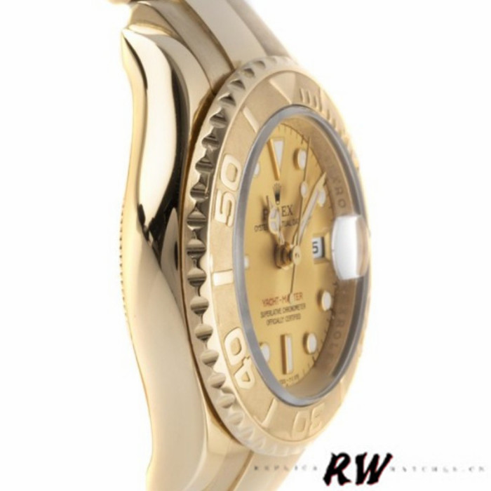 Rolex Yacht-Master 169628 Yellow Gold Champagne Dial 29mm Lady Replica Watch