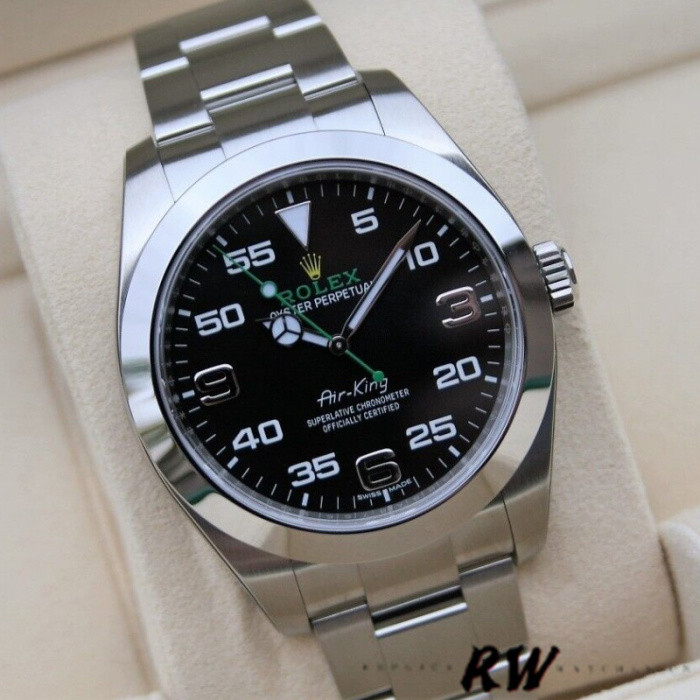 Rolex Air-King Stainless Steel Black Arabic Dial 116900 40mm Mens Replica Watch