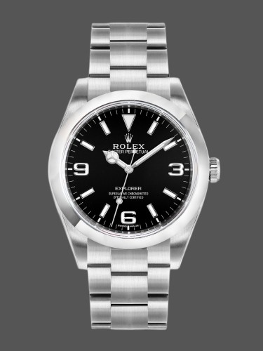 Rolex Explorer 214270 Stainless Steel Black Dial 39mm Mens Replica Watch